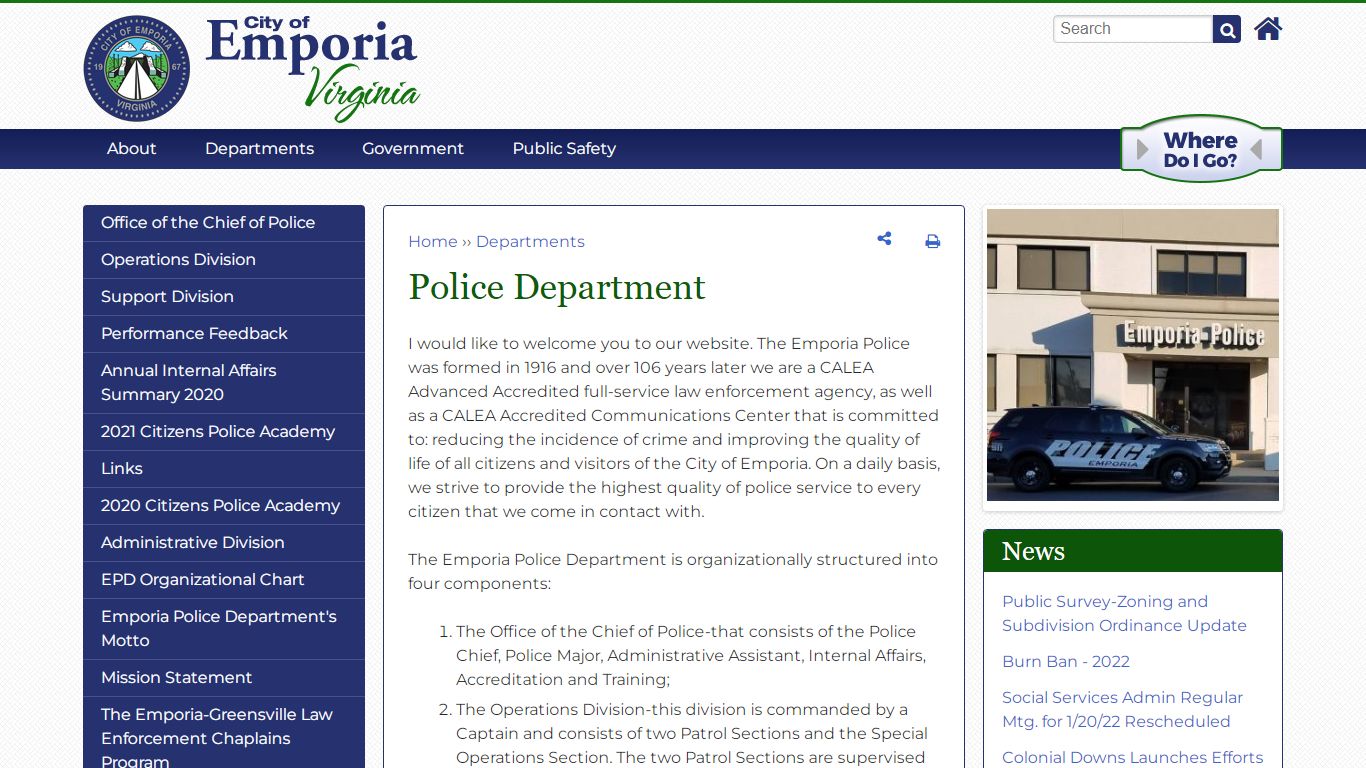 Police Department | Emporia VA