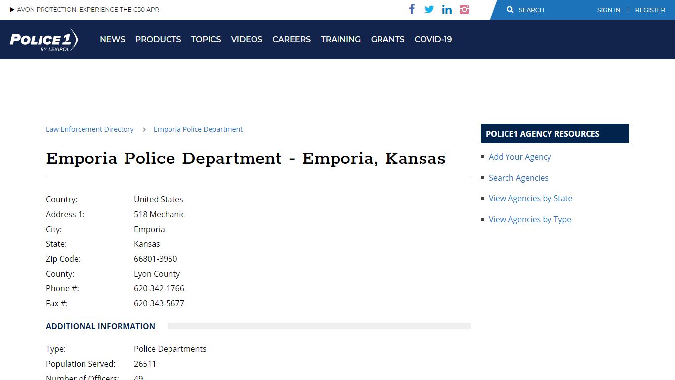 Emporia Police Department - Emporia, Kansas